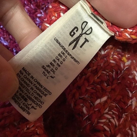 Good threads red cable knit warm sweater - Picture 3 of 12